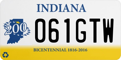 IN license plate 061GTW