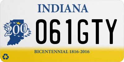 IN license plate 061GTY