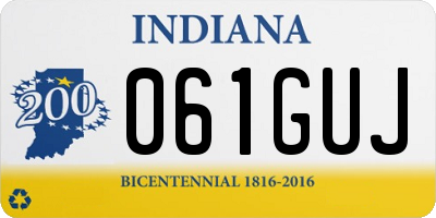 IN license plate 061GUJ