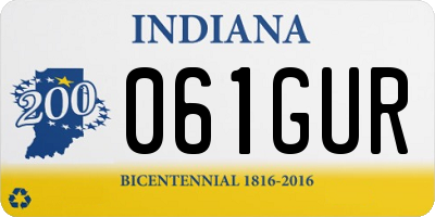 IN license plate 061GUR