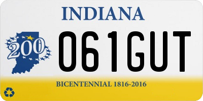 IN license plate 061GUT