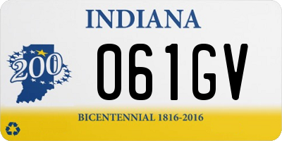 IN license plate 061GV