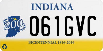 IN license plate 061GVC