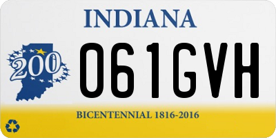 IN license plate 061GVH