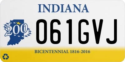 IN license plate 061GVJ