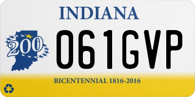 IN license plate 061GVP