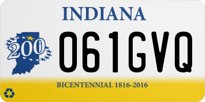 IN license plate 061GVQ