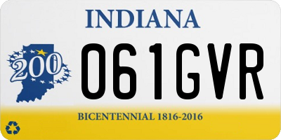 IN license plate 061GVR