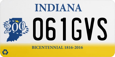 IN license plate 061GVS