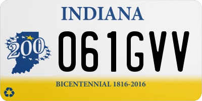 IN license plate 061GVV