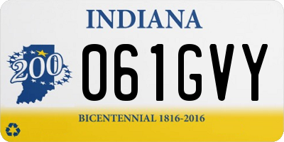 IN license plate 061GVY