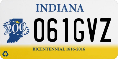 IN license plate 061GVZ