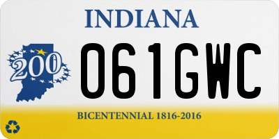 IN license plate 061GWC