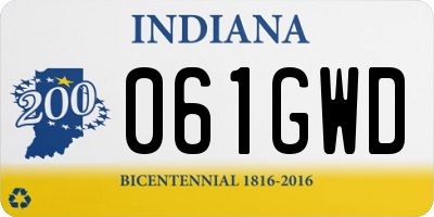 IN license plate 061GWD