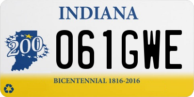 IN license plate 061GWE