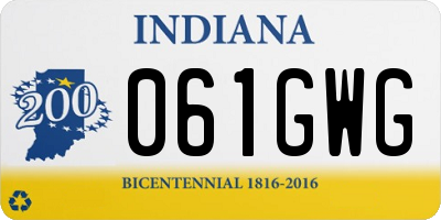 IN license plate 061GWG