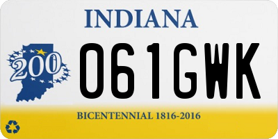 IN license plate 061GWK