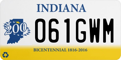 IN license plate 061GWM