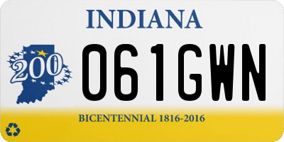 IN license plate 061GWN