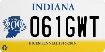 IN license plate 061GWT