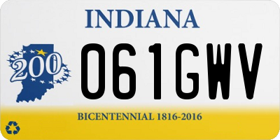 IN license plate 061GWV
