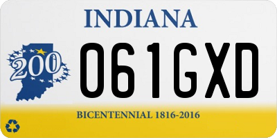 IN license plate 061GXD
