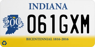 IN license plate 061GXM