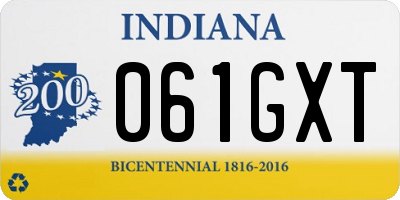 IN license plate 061GXT