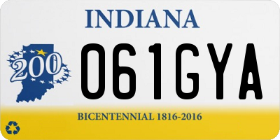 IN license plate 061GYA