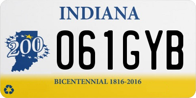 IN license plate 061GYB