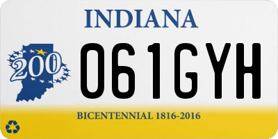 IN license plate 061GYH