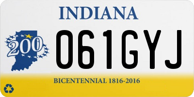 IN license plate 061GYJ