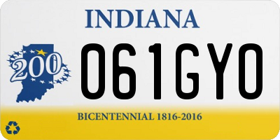 IN license plate 061GYO