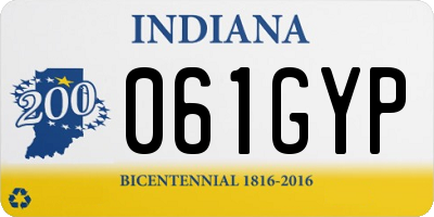 IN license plate 061GYP