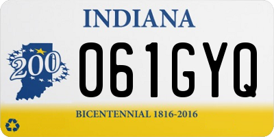 IN license plate 061GYQ