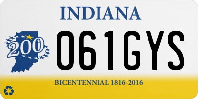 IN license plate 061GYS