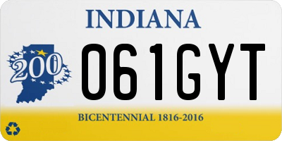 IN license plate 061GYT