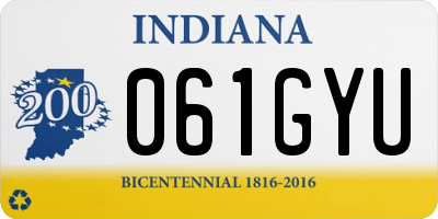 IN license plate 061GYU
