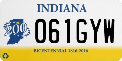 IN license plate 061GYW