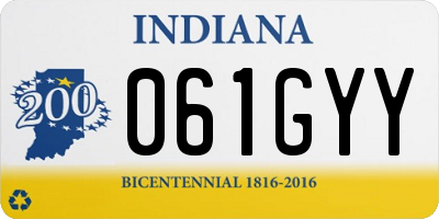 IN license plate 061GYY