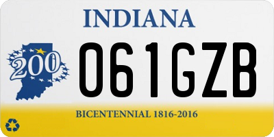 IN license plate 061GZB