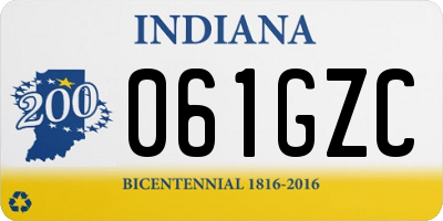 IN license plate 061GZC