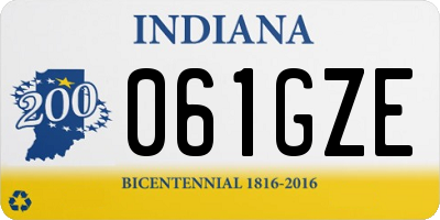 IN license plate 061GZE