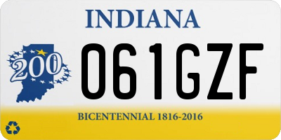 IN license plate 061GZF