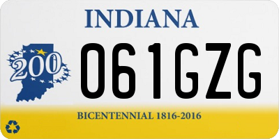 IN license plate 061GZG
