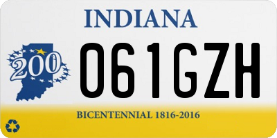 IN license plate 061GZH