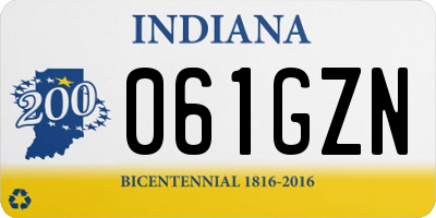 IN license plate 061GZN