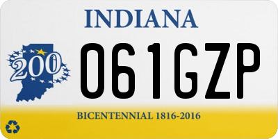 IN license plate 061GZP