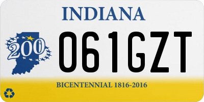 IN license plate 061GZT
