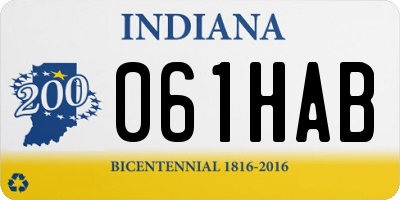 IN license plate 061HAB